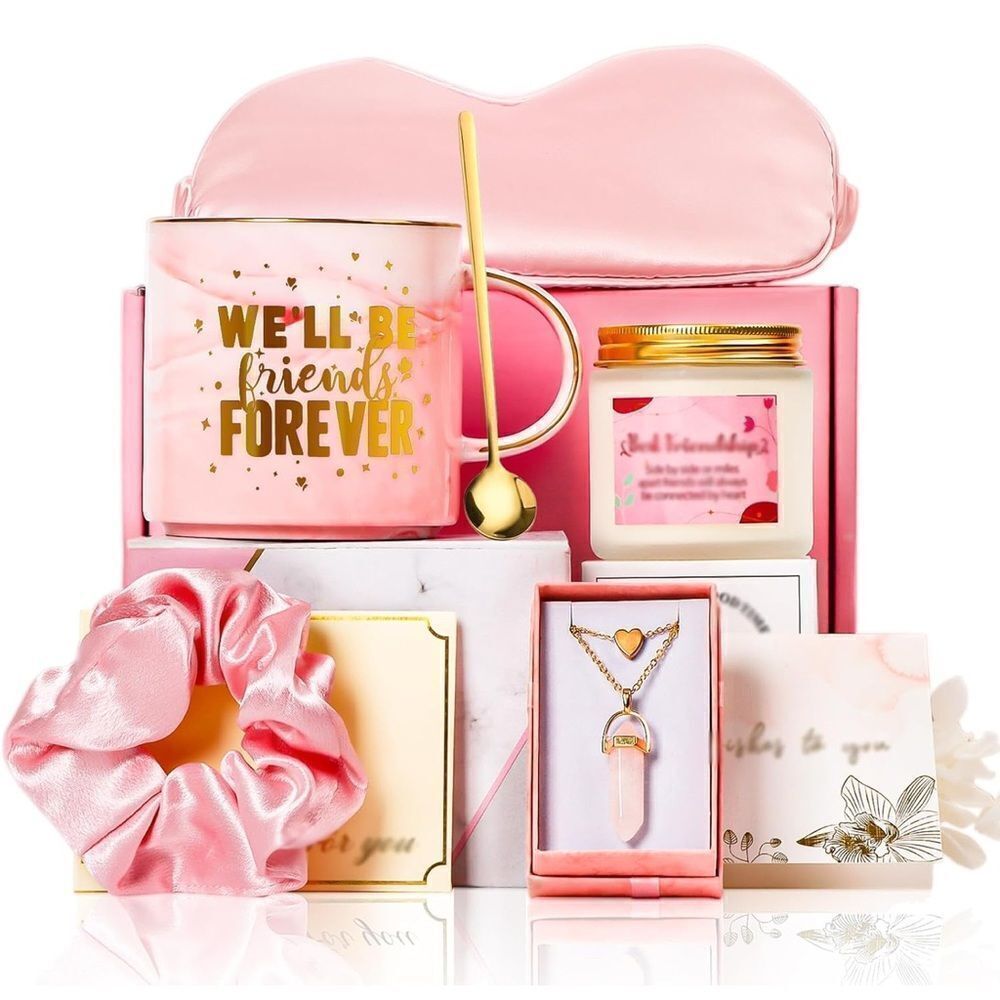 Pink Friendship Box. Filled with allβthe items shown.